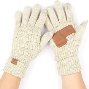 C.C Women Solid Ribbed Glove