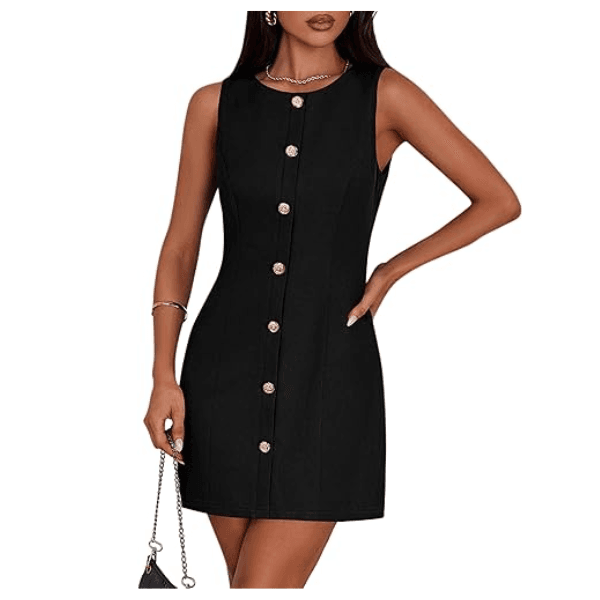 Sleeveless Button-Down Dress