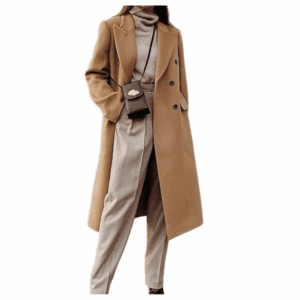 IDEALSANXUN Long Wool Trench Coat