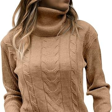 Turtleneck Long Sleeve Knit Sweaters