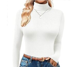 Ribbed Turtleneck T-Shirt