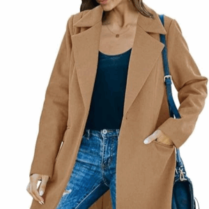 Long Sleeve Wool Blend Pea Coat