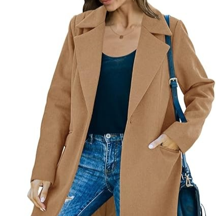 Long Sleeve Wool Blend Pea Coat