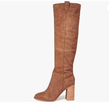 Suede Knee-High Boots